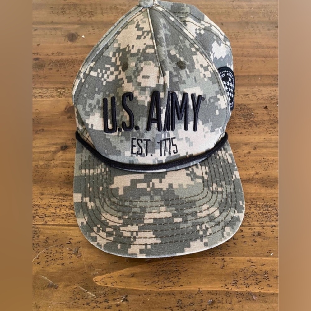vintage US ARMY cotton SNAPBACK camouflage hat